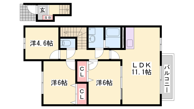 三木駅 徒歩10分 2階の物件間取画像