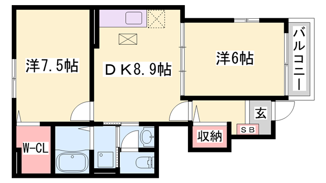 ウエストシーの物件間取画像