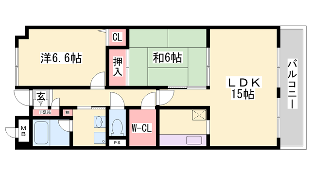 明石駅 バス13分  白水橋下車：停歩7分 4階の物件間取画像