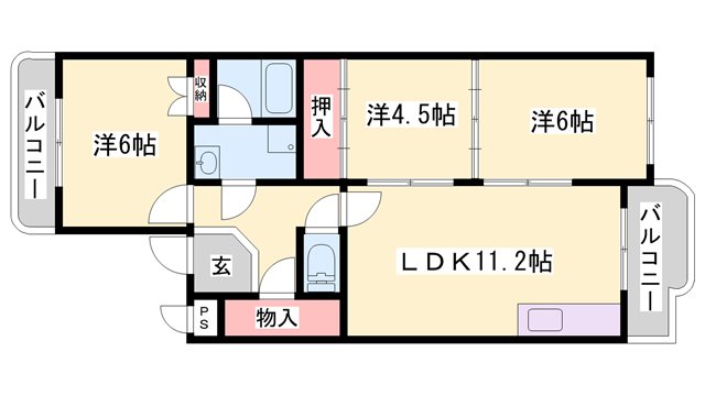 サンシャイン南別府の物件間取画像