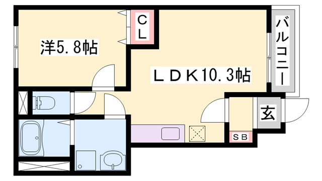 ヴィーブル東二見の物件間取画像