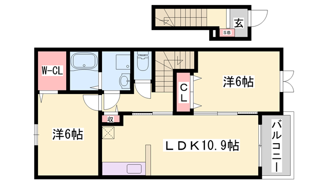 ラボールⅠの物件間取画像