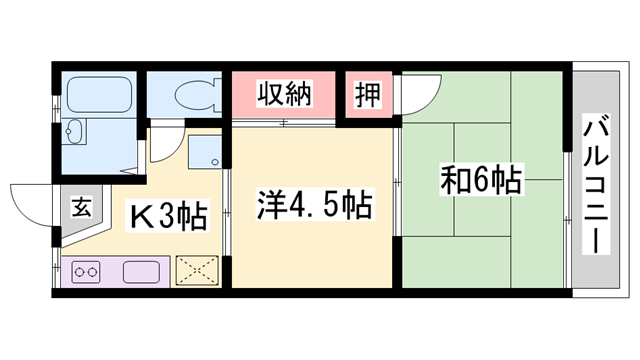 メゾン池上Ⅰの物件間取画像