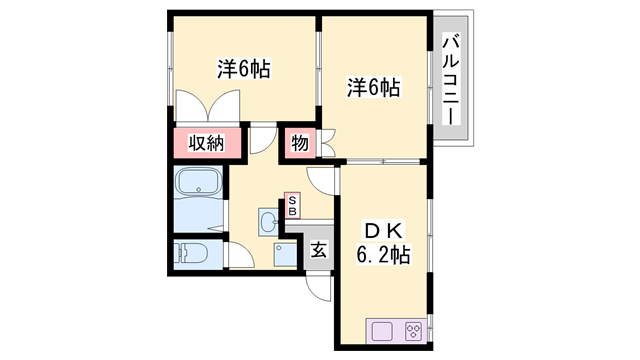 小野駅 徒歩10分 2階の物件間取画像