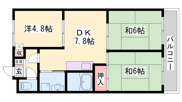 東二見駅 徒歩8分 1階の物件間取画像