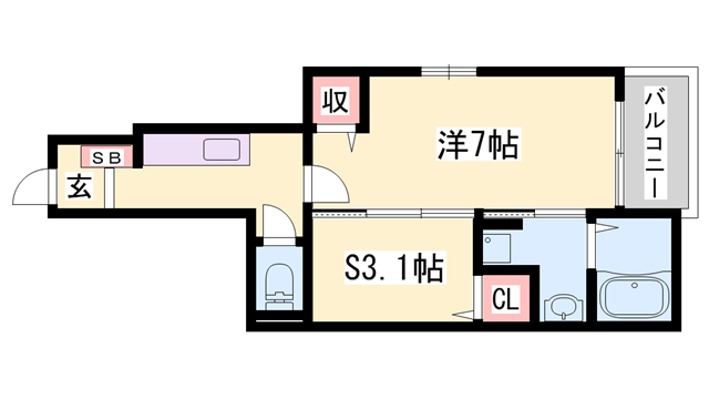 播磨町駅 徒歩4分 1階の物件間取画像