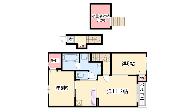 江井ケ島駅 徒歩9分 2階の物件間取画像