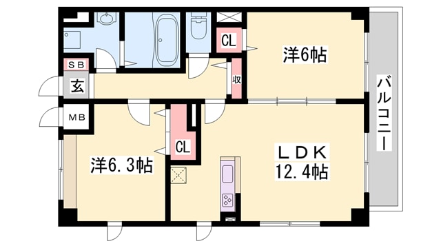 グラスぺディアの物件間取画像