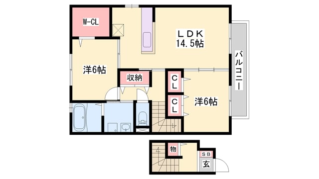 明石駅 バス15分  白水1丁目東下車：停歩2分 2階の物件間取画像