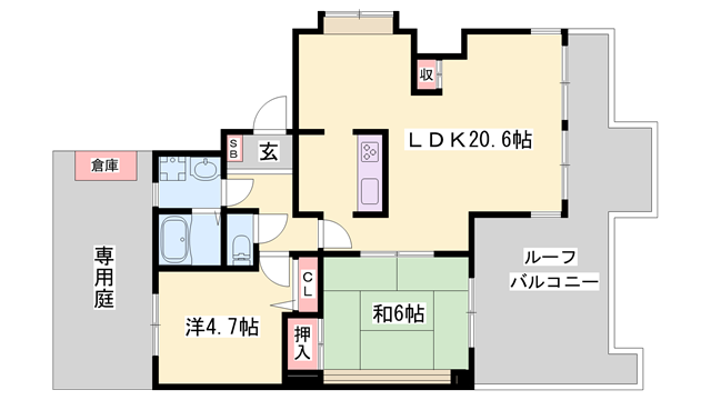 朝霧駅 バス15分  日向停下車：停歩5分 5階の物件間取画像