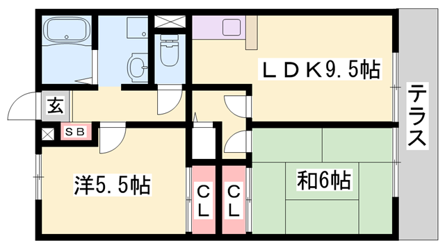 三木上の丸駅 徒歩8分 1階の物件間取画像