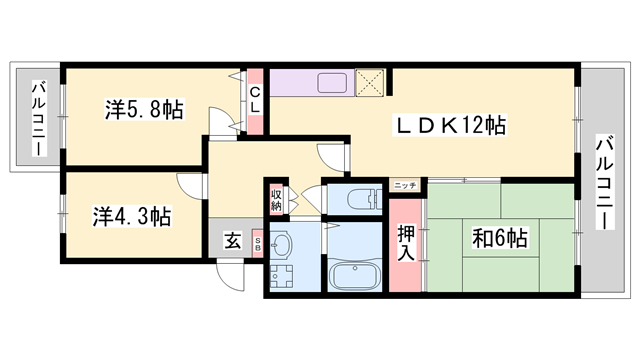 サンテラス池上の物件間取画像