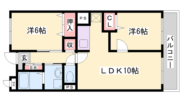 江井ケ島駅 徒歩6分 3階の物件間取画像