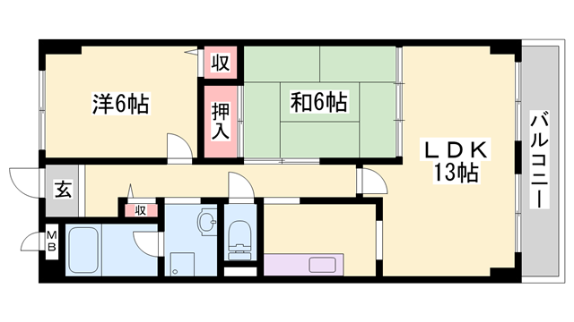 伊川谷駅 バス7分  大津和下車：停歩2分 5階の物件間取画像