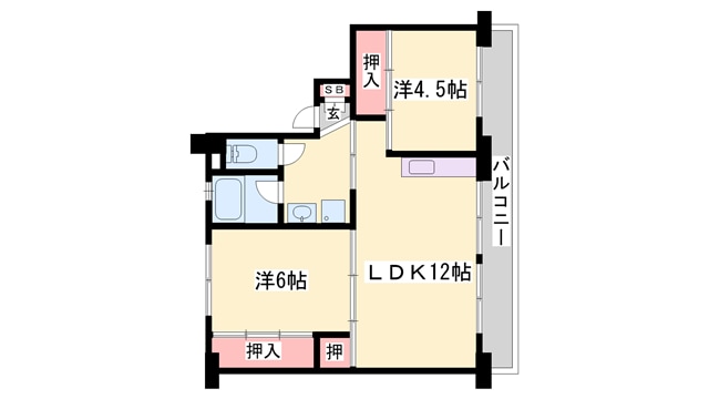 青野ケ原駅 徒歩32分 5階の物件間取画像