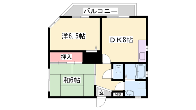 明石駅 徒歩15分 5階の物件間取画像