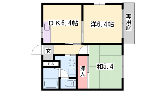 林崎松江海岸駅 徒歩7分 1階の物件間取画像