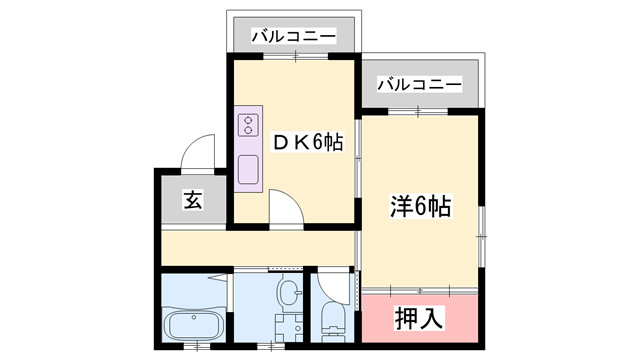 明石駅 徒歩8分 4階の物件間取画像