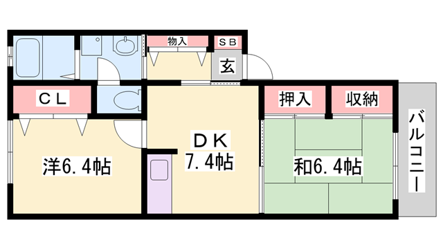 西江井ケ島駅 徒歩2分 1階の物件間取画像