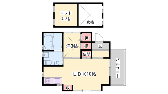 西新町駅 徒歩11分 1階の物件間取画像