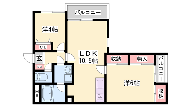 大久保駅 徒歩5分 2階の物件間取画像