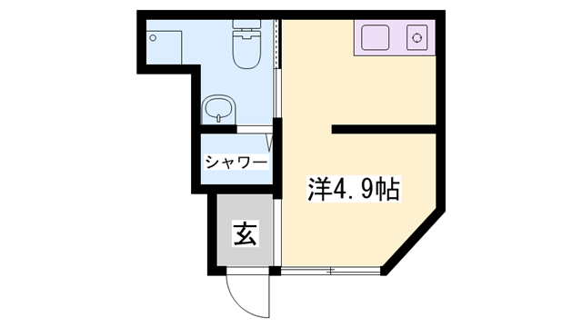 藤江駅 徒歩3分 1階の物件間取画像