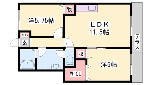 グリーンハイツ稲美野Ⅰの物件間取画像