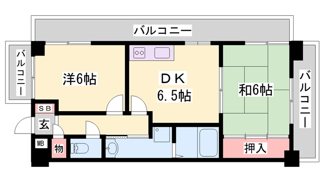 土山駅 徒歩7分 5階の物件間取画像