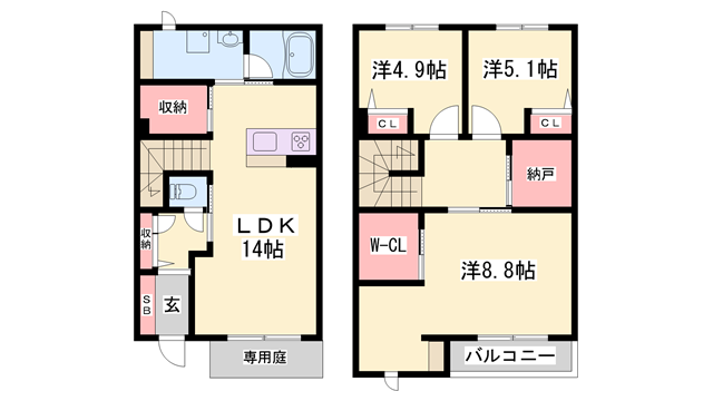 小野駅 徒歩13分 1階の物件間取画像