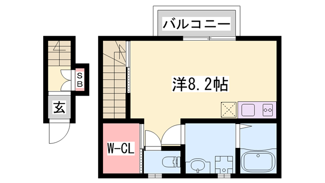 西江井ケ島駅 徒歩2分 2階の物件間取画像