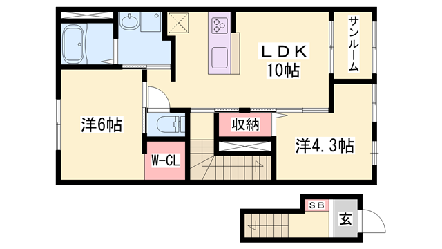 ルミナスピュア神戸の物件間取画像