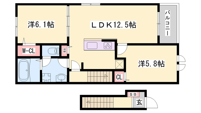 アン・ソレイユの物件間取画像