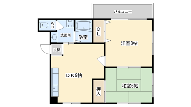 山木第２マンションの物件間取画像