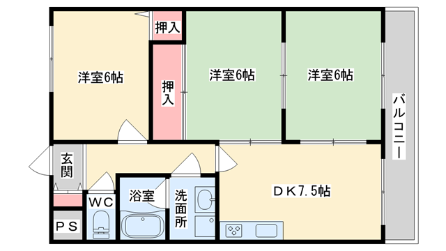 ニューハイツの物件間取画像