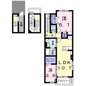 アンジュールの物件間取画像