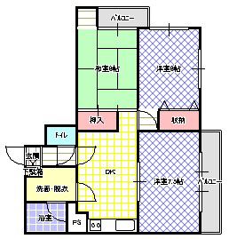 ヒルズシティ寝屋川の物件間取画像