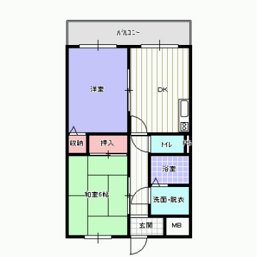 M’プラザ楠根２の物件間取画像