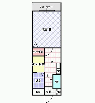 クローバーハイツの物件間取画像