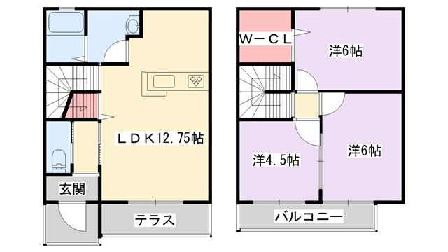 メゾンボヌールの物件間取画像