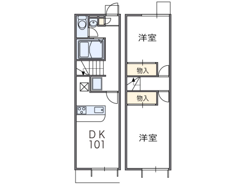 レオパレスクレールの物件間取画像