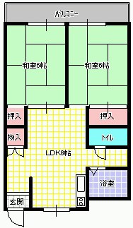 富士コーポラスの物件間取画像