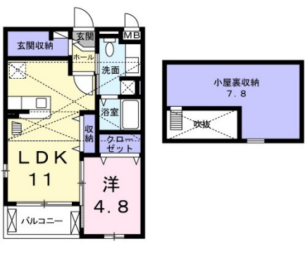 クラウディアin御領の物件間取画像