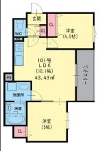 クリエオーレ木田町の物件間取画像