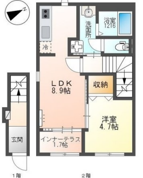 カロテラスの物件間取画像