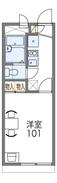 レオパレスグレイスⅠの物件間取画像