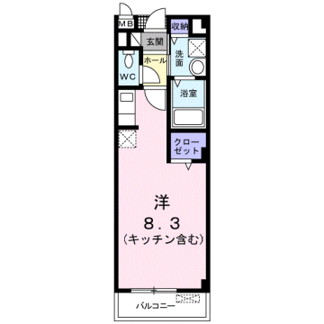 カーサプラシードＭの物件間取画像