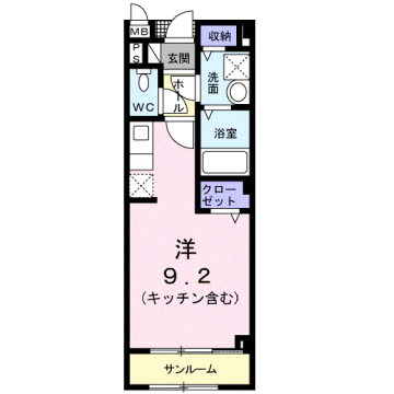 アンソレイユＡの物件間取画像