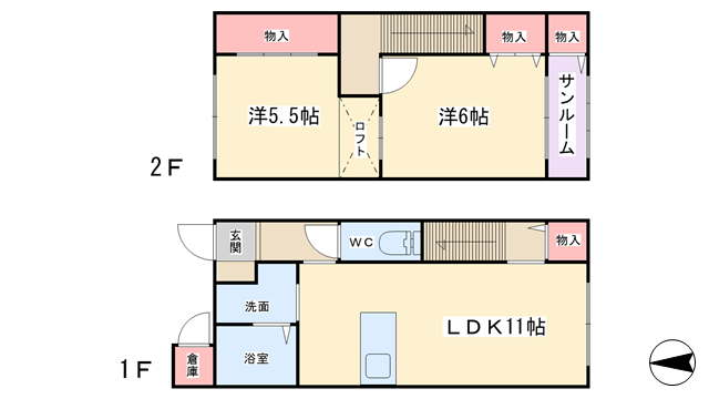 ファイン藤木A棟　の物件間取画像