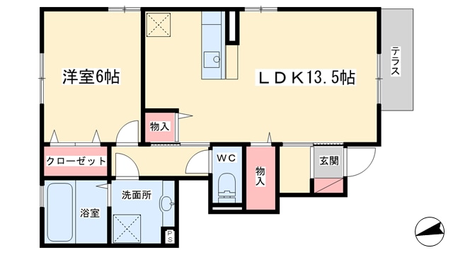 D-room西荒屋Ａの物件間取画像