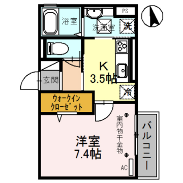 D-room永楽町　Lgの物件間取画像